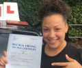  Naomi with Driving test pass certificate